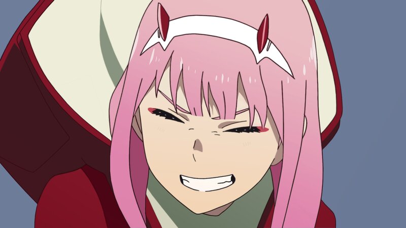 Pink-haired Anime Character — Pink, Intense, Red Horns