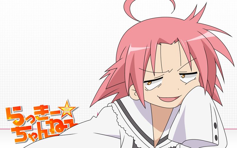 Pink-haired Anime Character — Pink, Playful, Text Logo