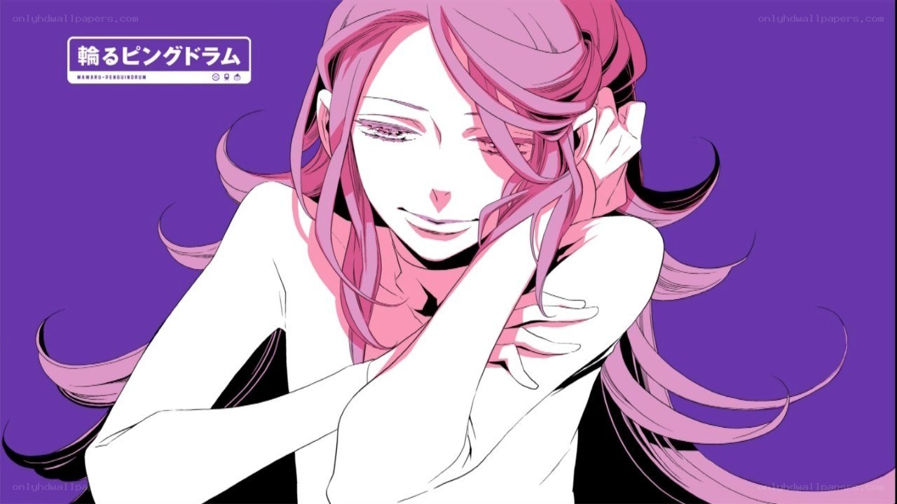 Pink-haired anime character portrait