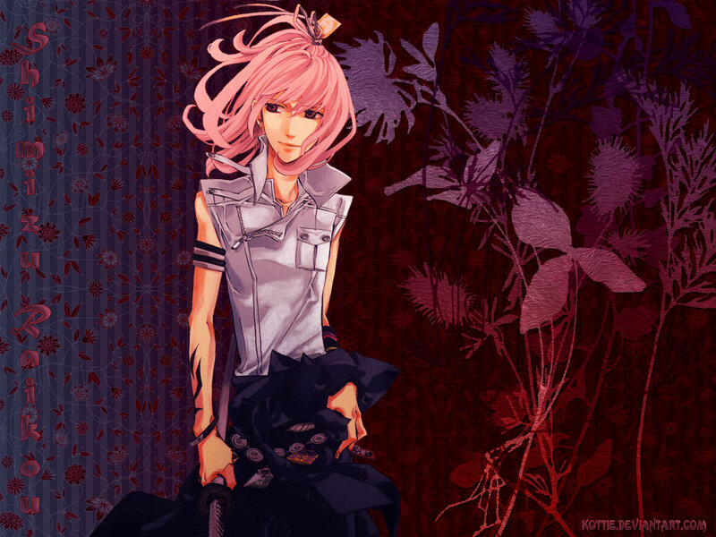 Pink-haired Anime Character — Purple, Dramatic, Sword