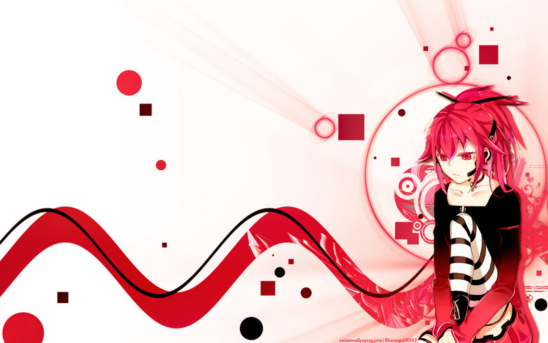 Pink-haired Anime Character — Red, Dynamic