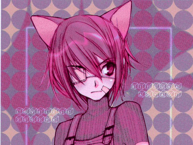 pink-haired anime character with cat ears