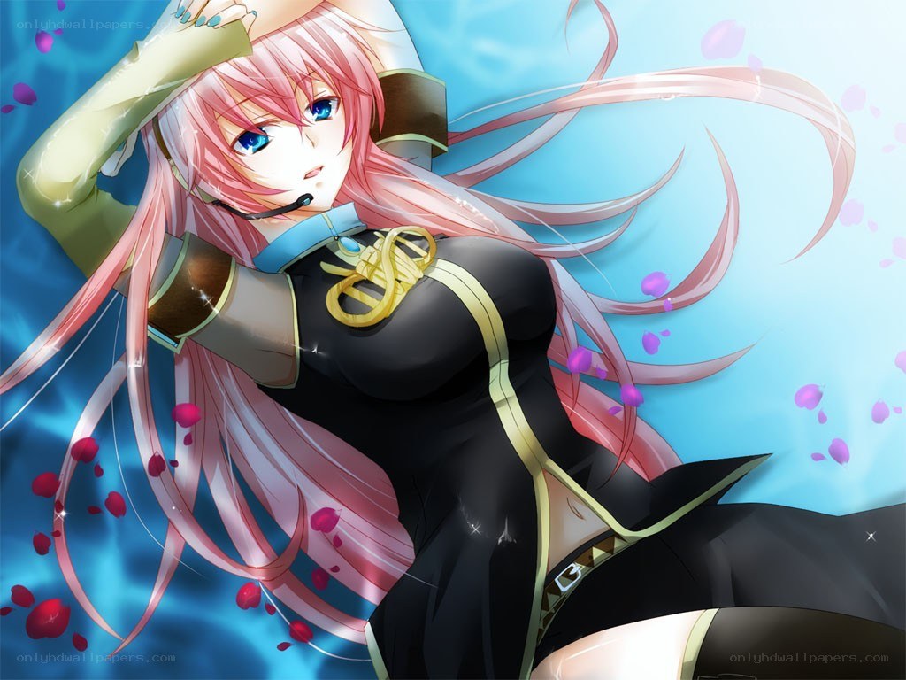 pink-haired anime character with microphone