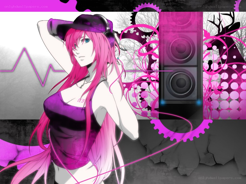 pink-haired anime DJ girl