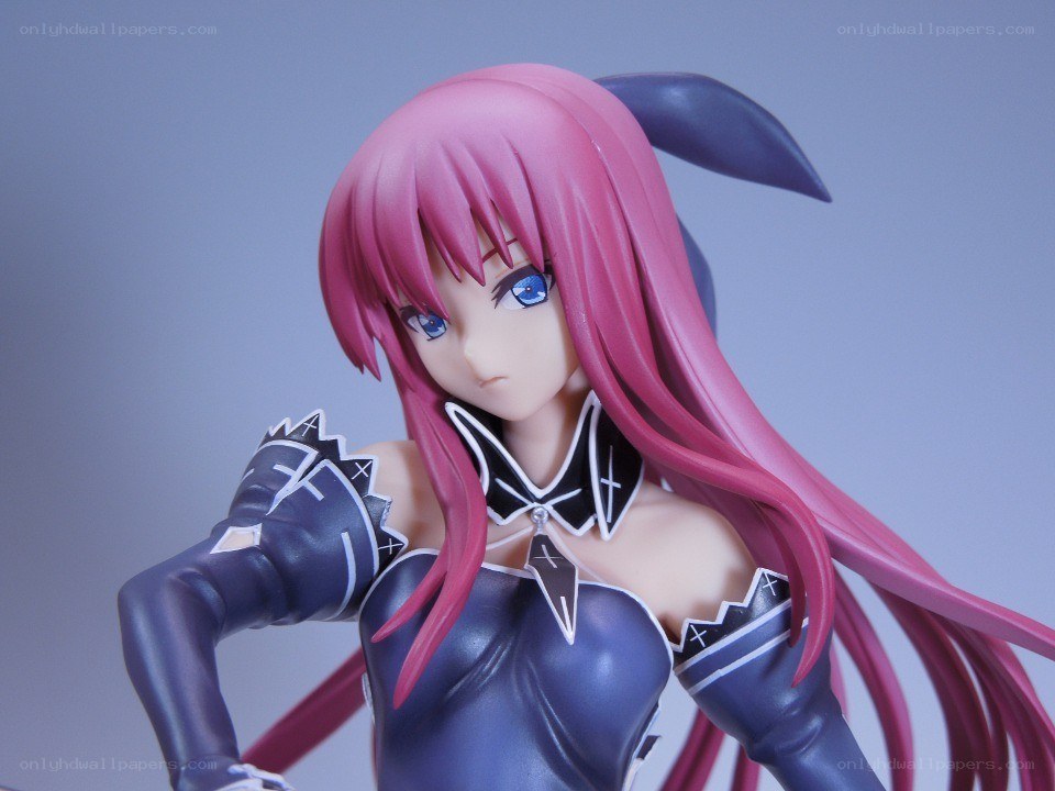 pink-haired anime figure