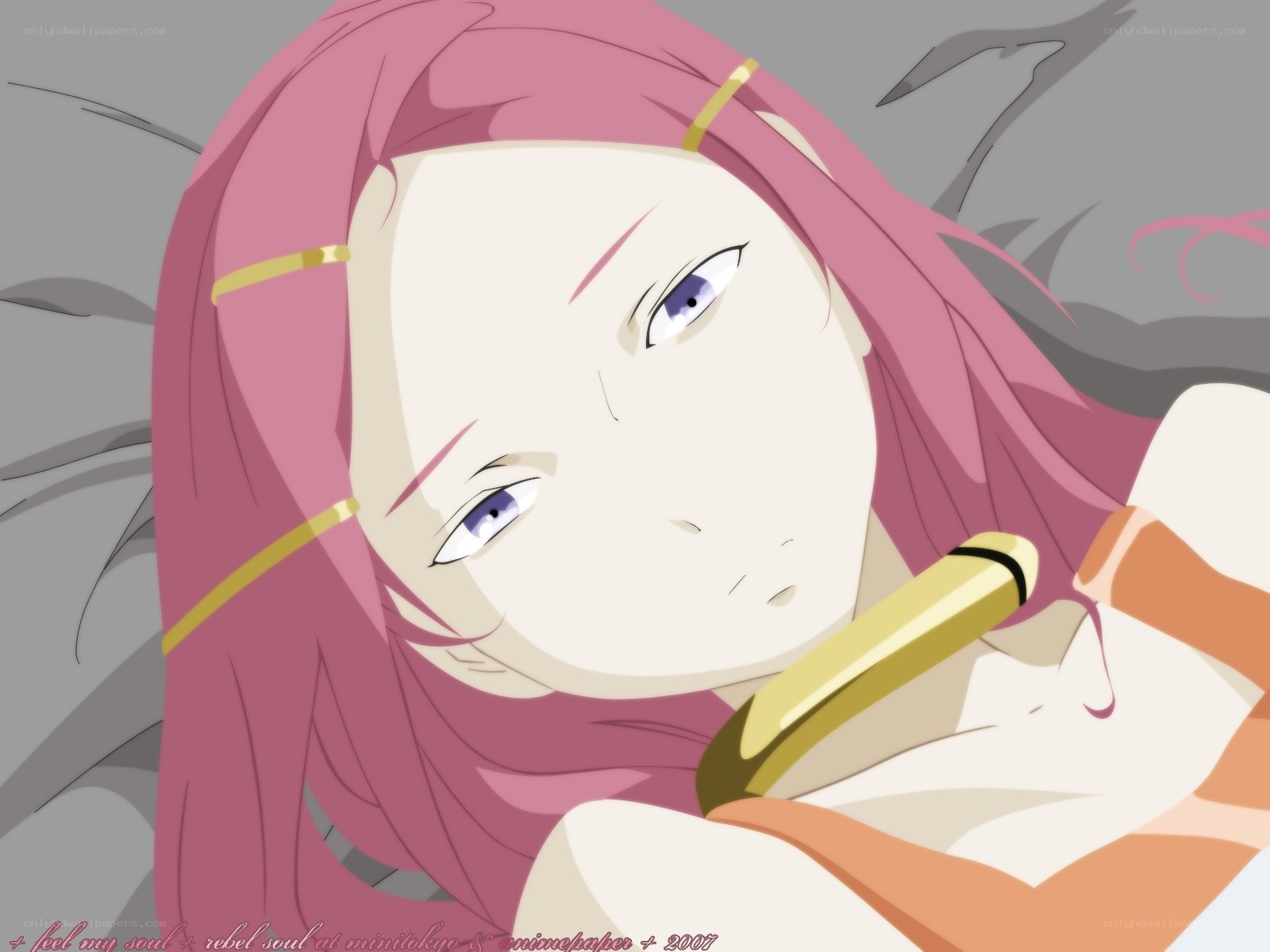 pink-haired anime girl