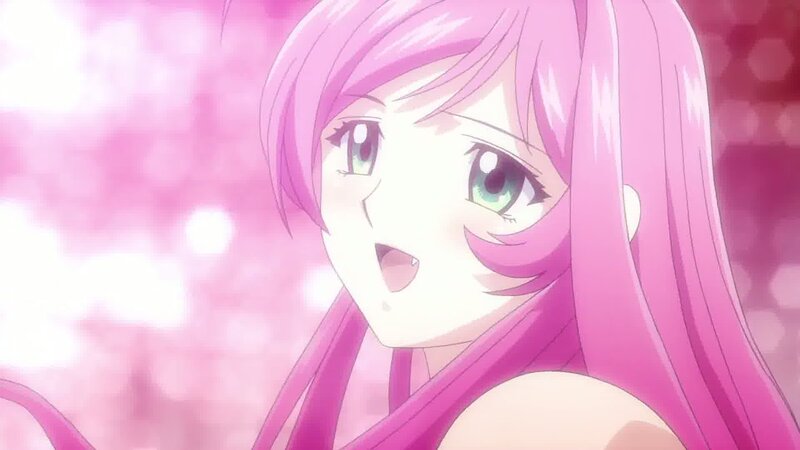 pink-haired anime girl