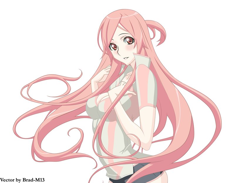 pink-haired anime girl