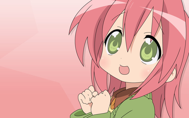 pink-haired anime girl