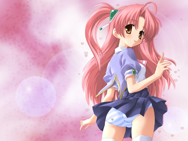 pink-haired anime girl