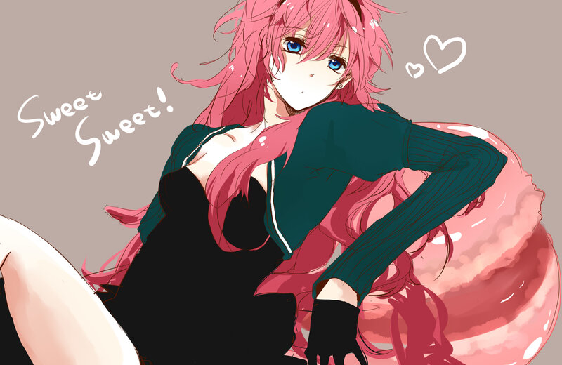 pink-haired anime girl