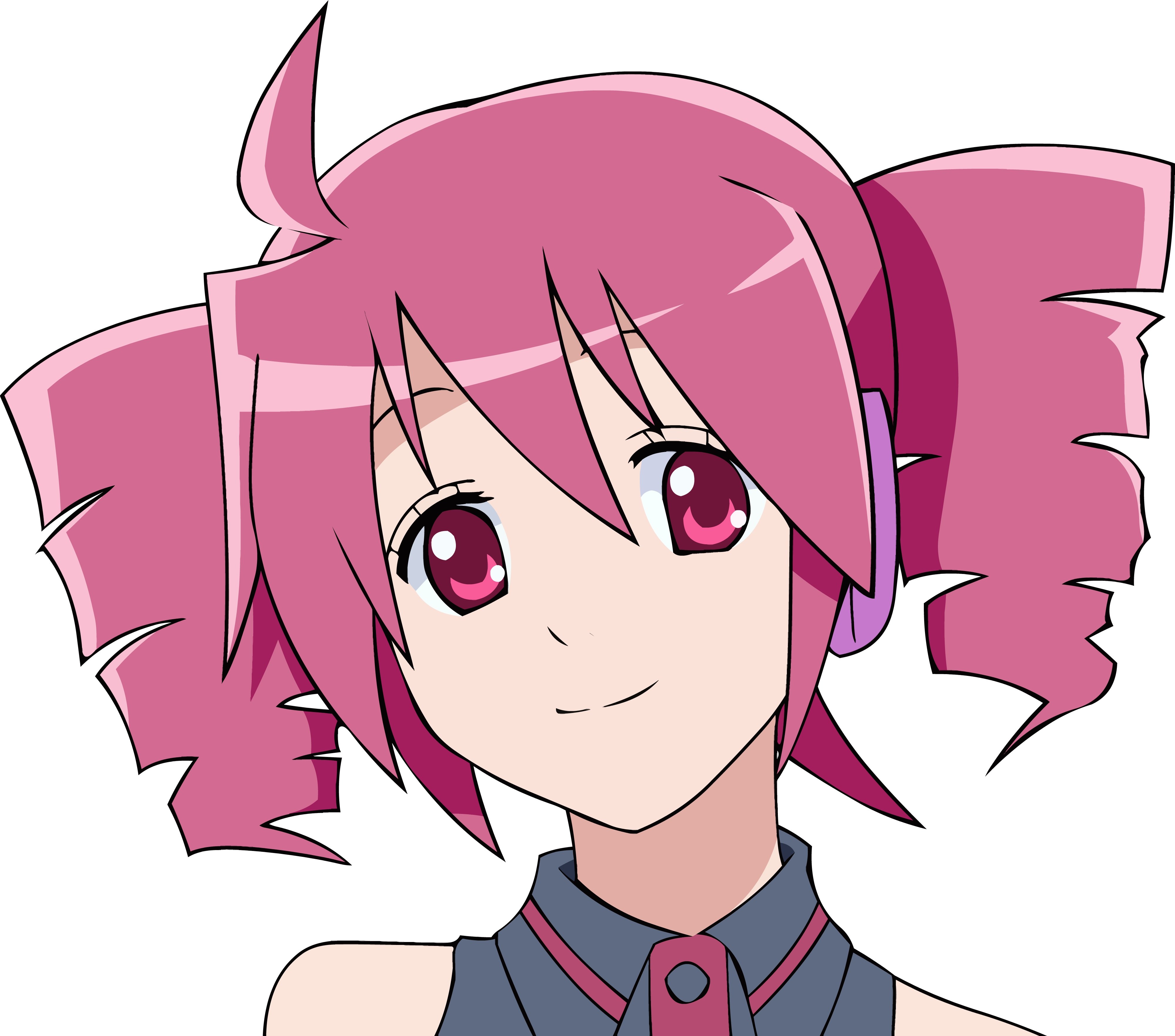 pink-haired anime girl