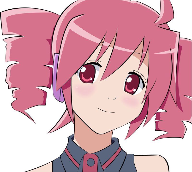pink-haired anime girl