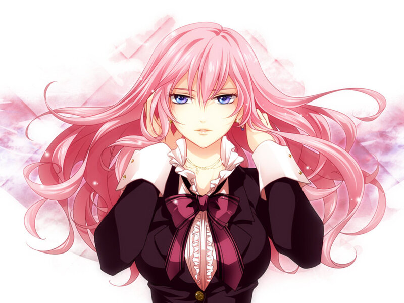 pink-haired anime girl