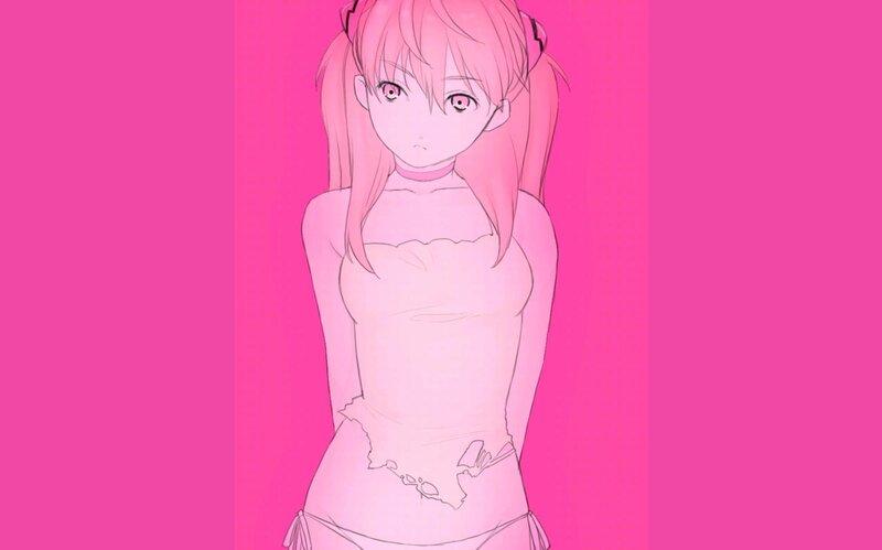pink-haired anime girl