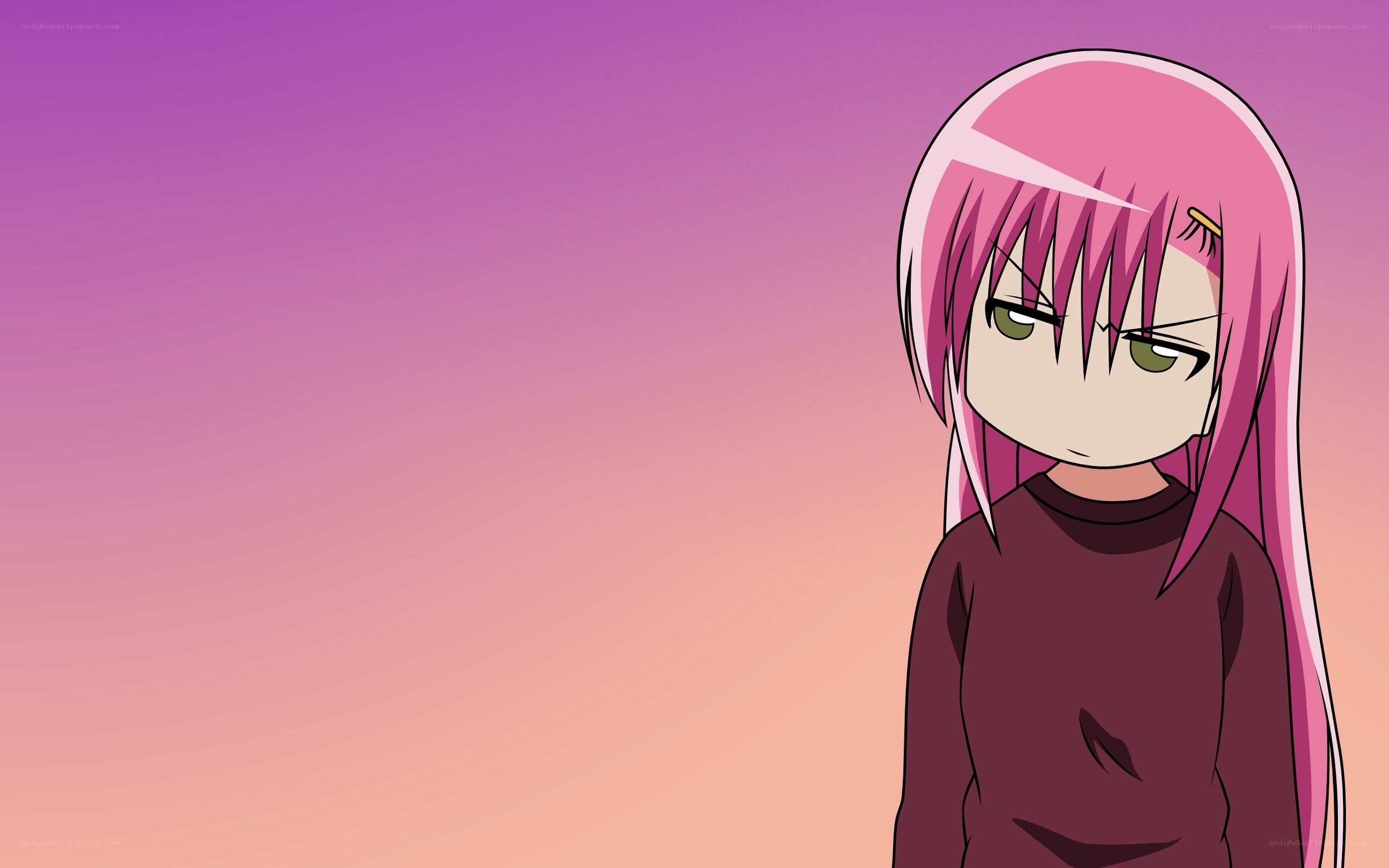 pink-haired anime girl