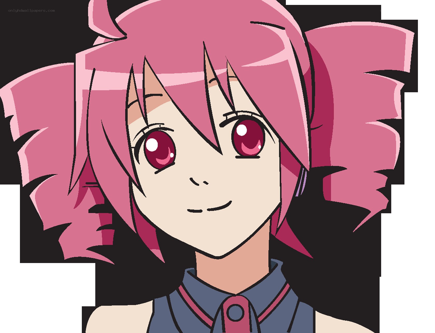 pink-haired anime girl
