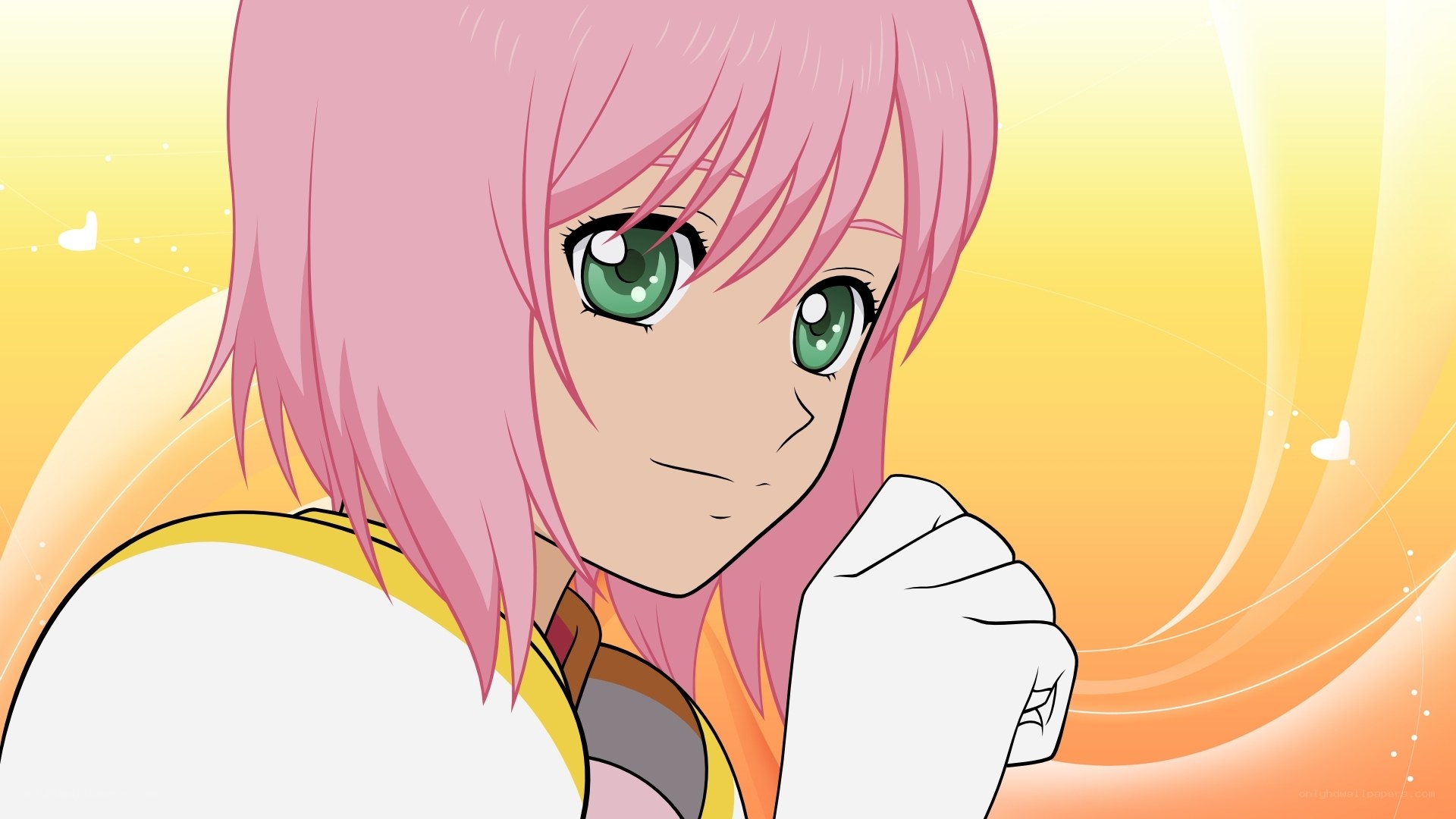 pink-haired anime girl