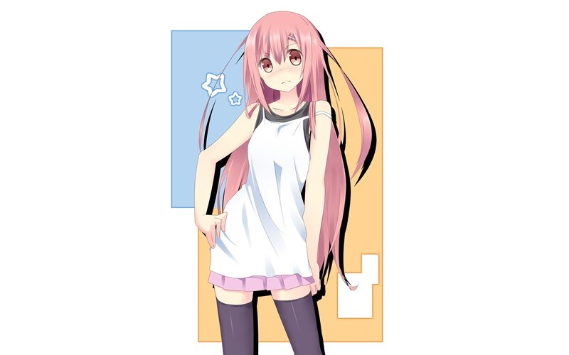 pink-haired anime girl