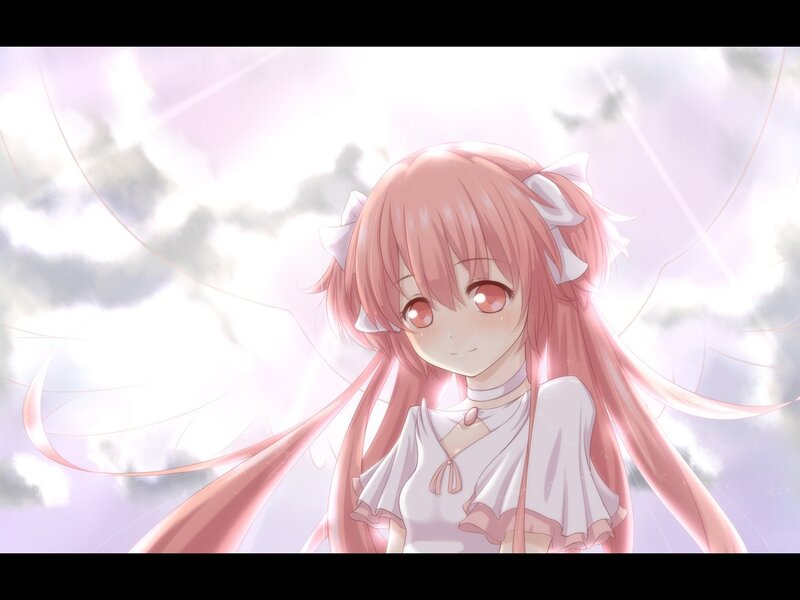 pink-haired anime girl