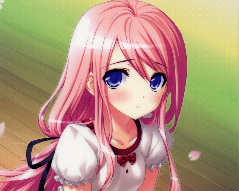 pink-haired anime girl