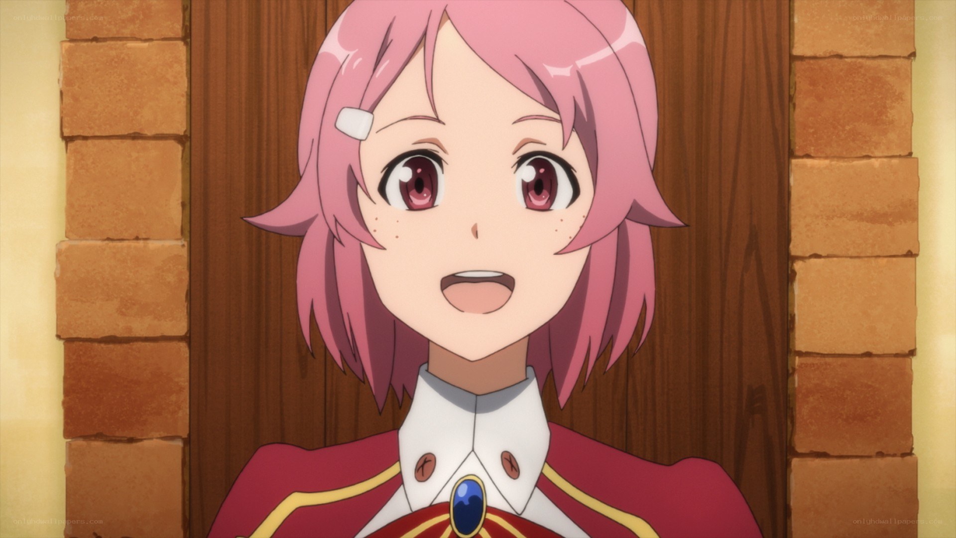 pink-haired anime girl