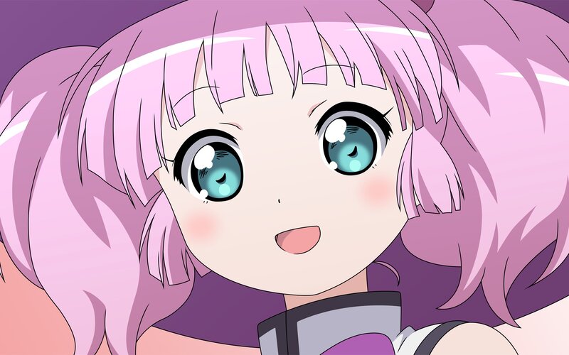 pink-haired anime girl