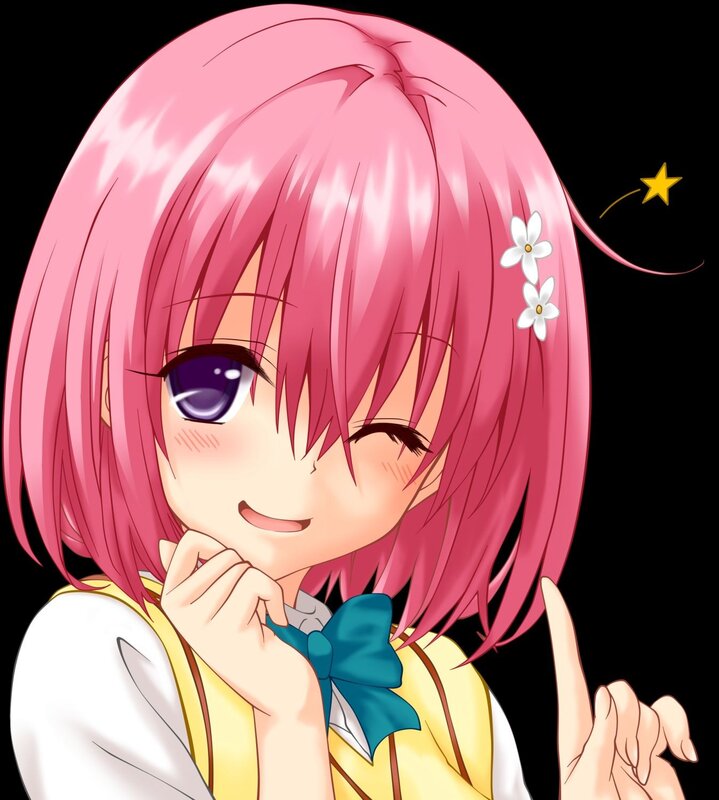 pink-haired anime girl