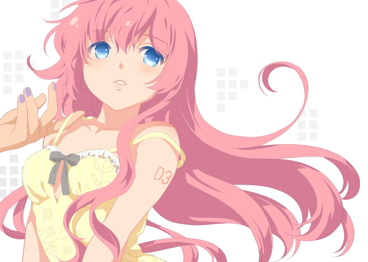 pink-haired anime girl