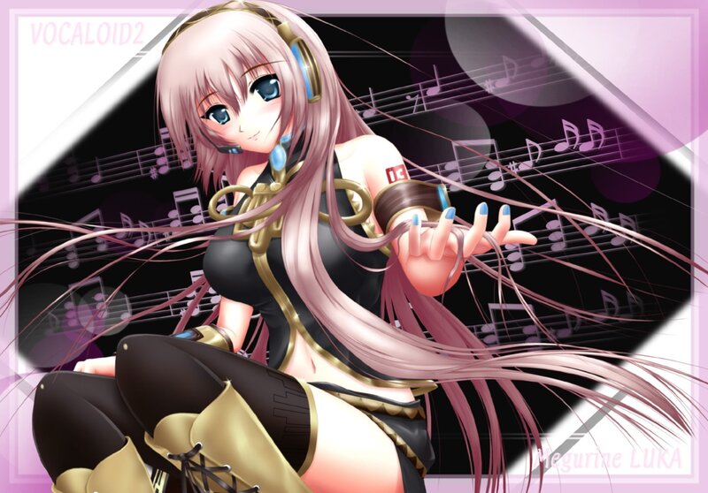 Pink-haired Anime Girl — Black, Dynamic
