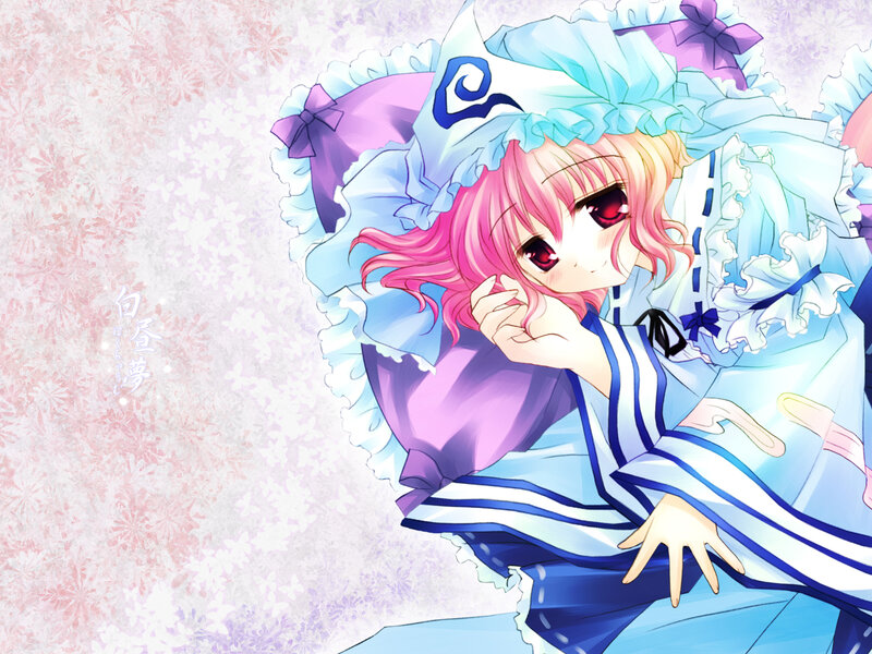 Pink-haired Anime Girl — Blue, Dreamy, Hat