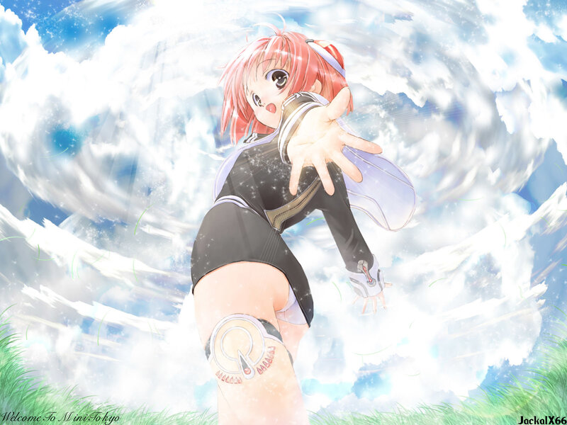Pink-haired Anime Girl — Blue, Dynamic