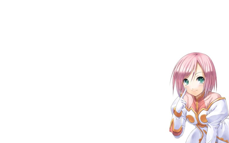 pink-haired anime girl character