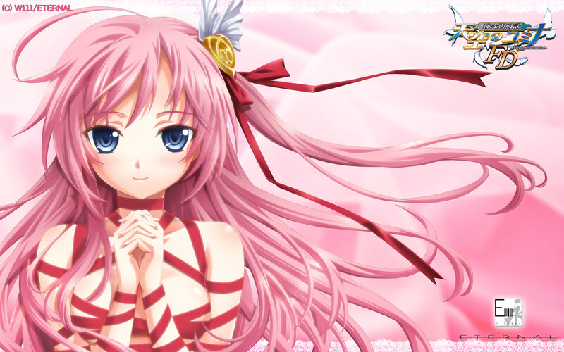 pink-haired anime girl character
