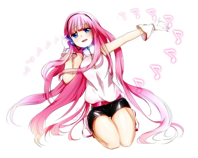 pink-haired anime girl dancing