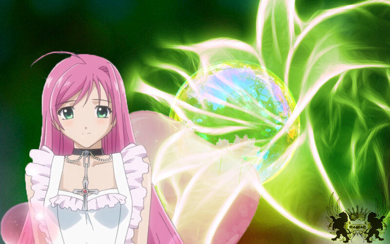 Pink-haired Anime Girl — Green, Dramatic