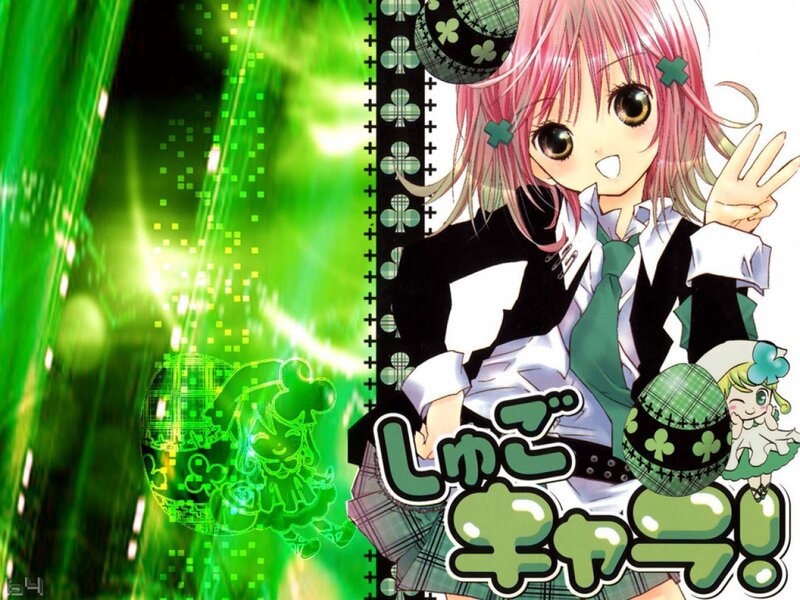 Pink-haired Anime Girl — Green, Playful, Manga