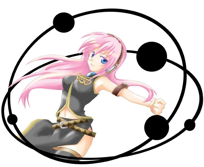 pink-haired anime girl in action