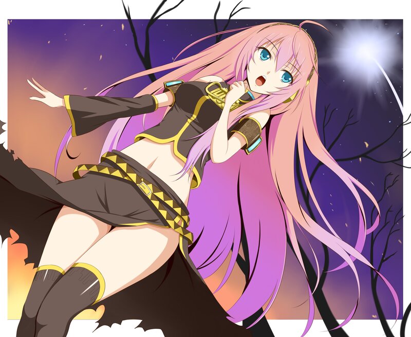 pink-haired anime girl in action