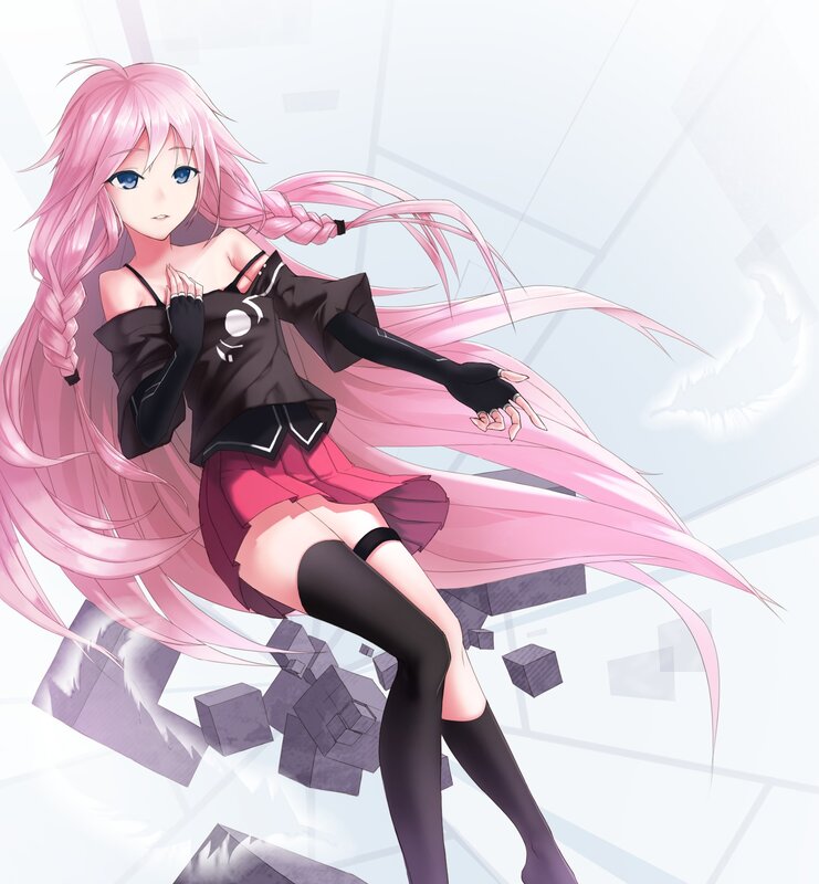 pink-haired anime girl in action