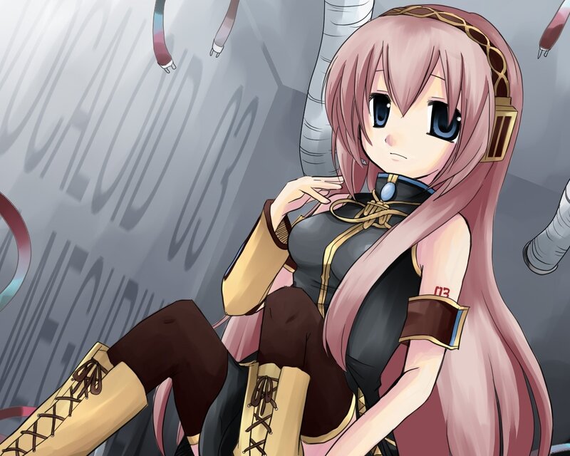pink-haired anime girl in futuristic outfit