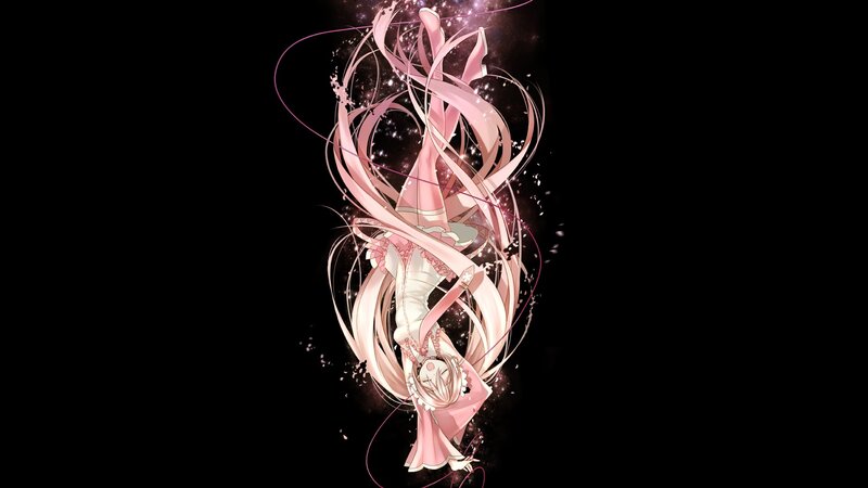 pink-haired anime girl in motion