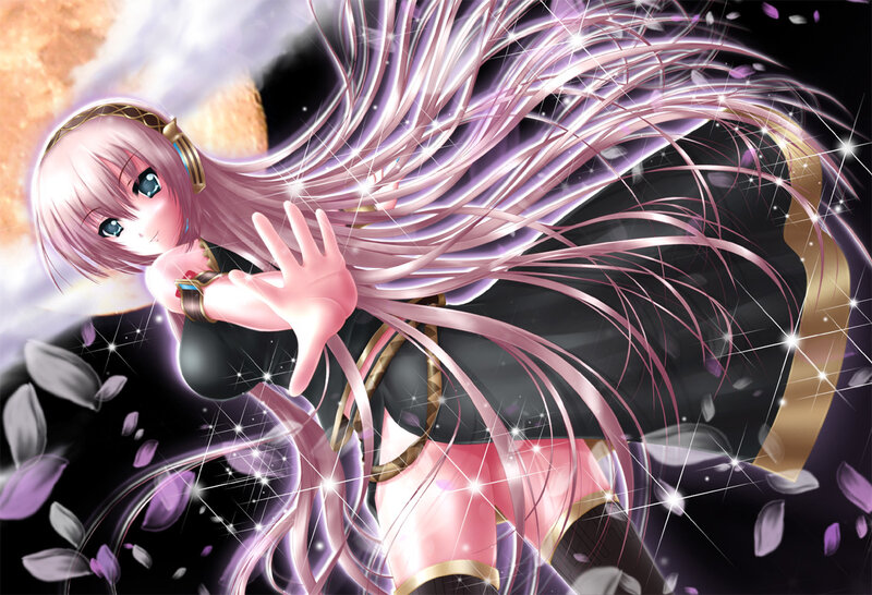 pink-haired anime girl in motion
