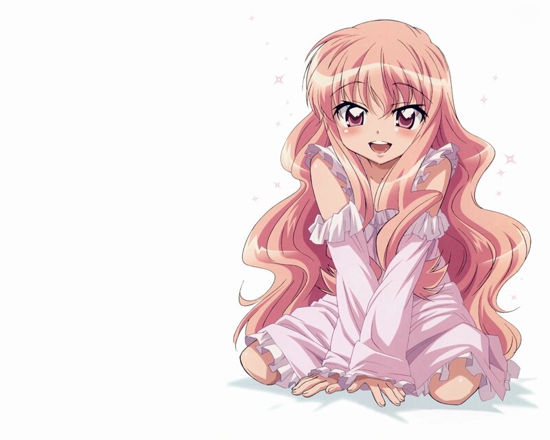 pink-haired anime girl in pajamas