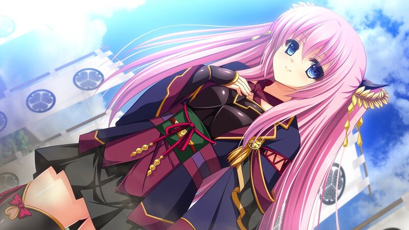 pink-haired anime girl in traditional attire