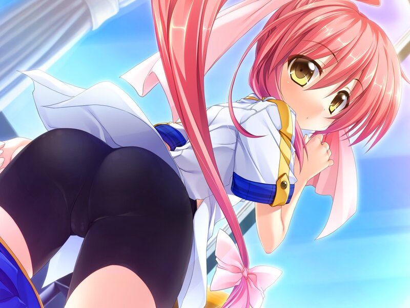 pink-haired anime girl in uniform