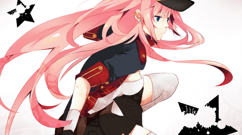 pink-haired anime girl in uniform