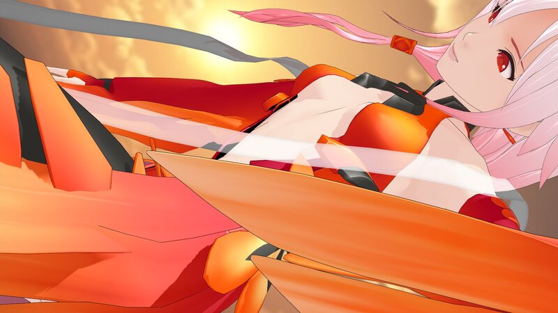 Pink-haired Anime Girl — Orange, Dramatic