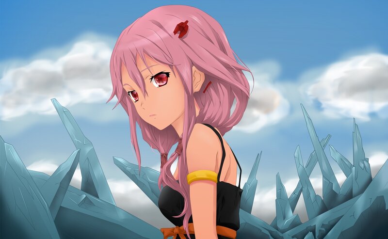 Pink-haired Anime Girl — Pink, Calm, Afternoon, Crystals