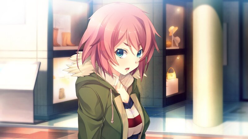 Pink-haired Anime Girl — Pink, Calm, Afternoon, Store Display